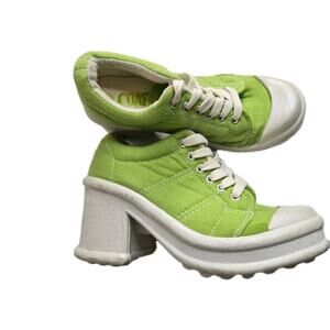 Womens Y2K Coasters Green Canvas Chunky Platform Sneakers Size 7